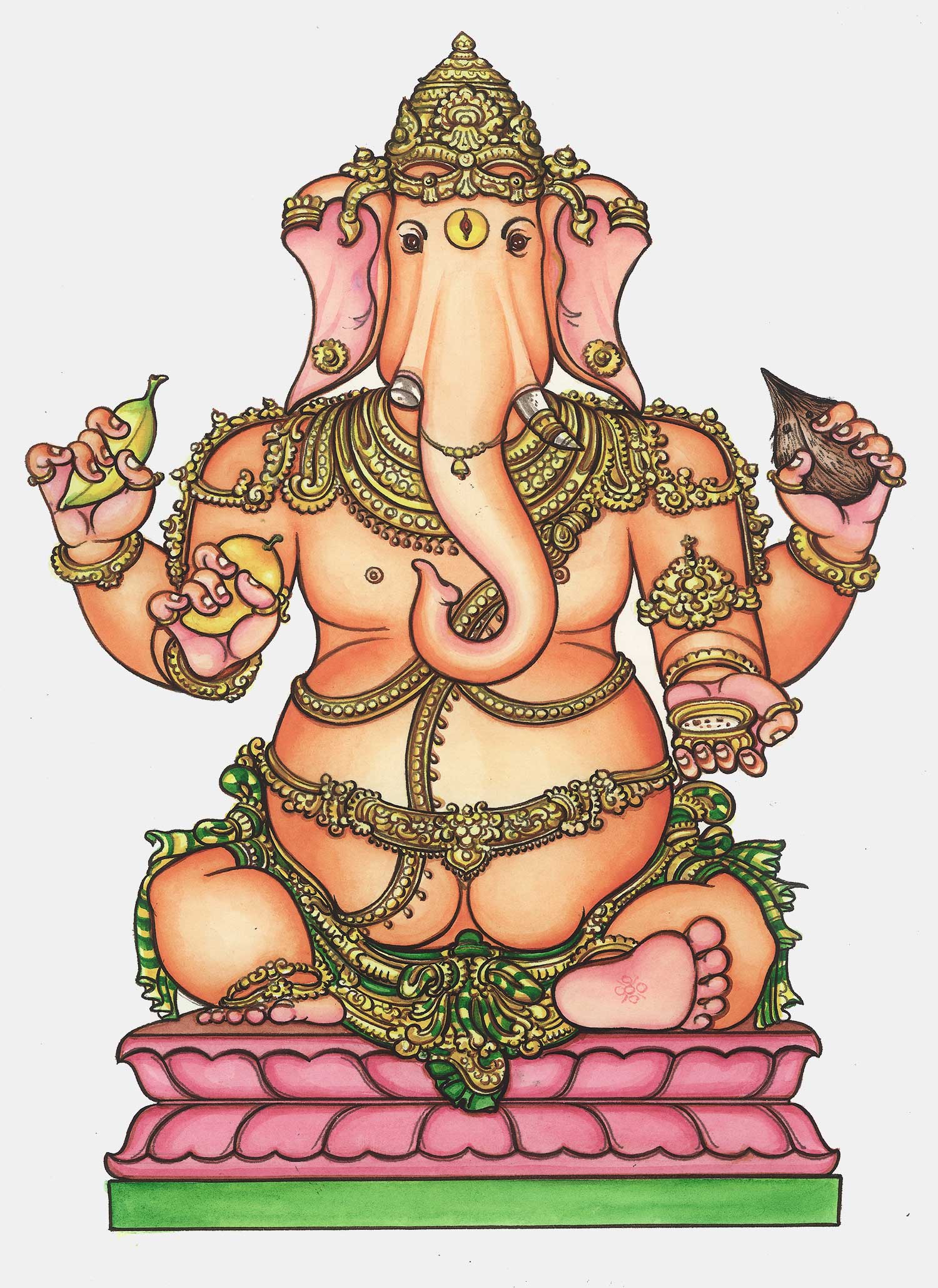 web ready bhakta ganapati ganesha iconograhy