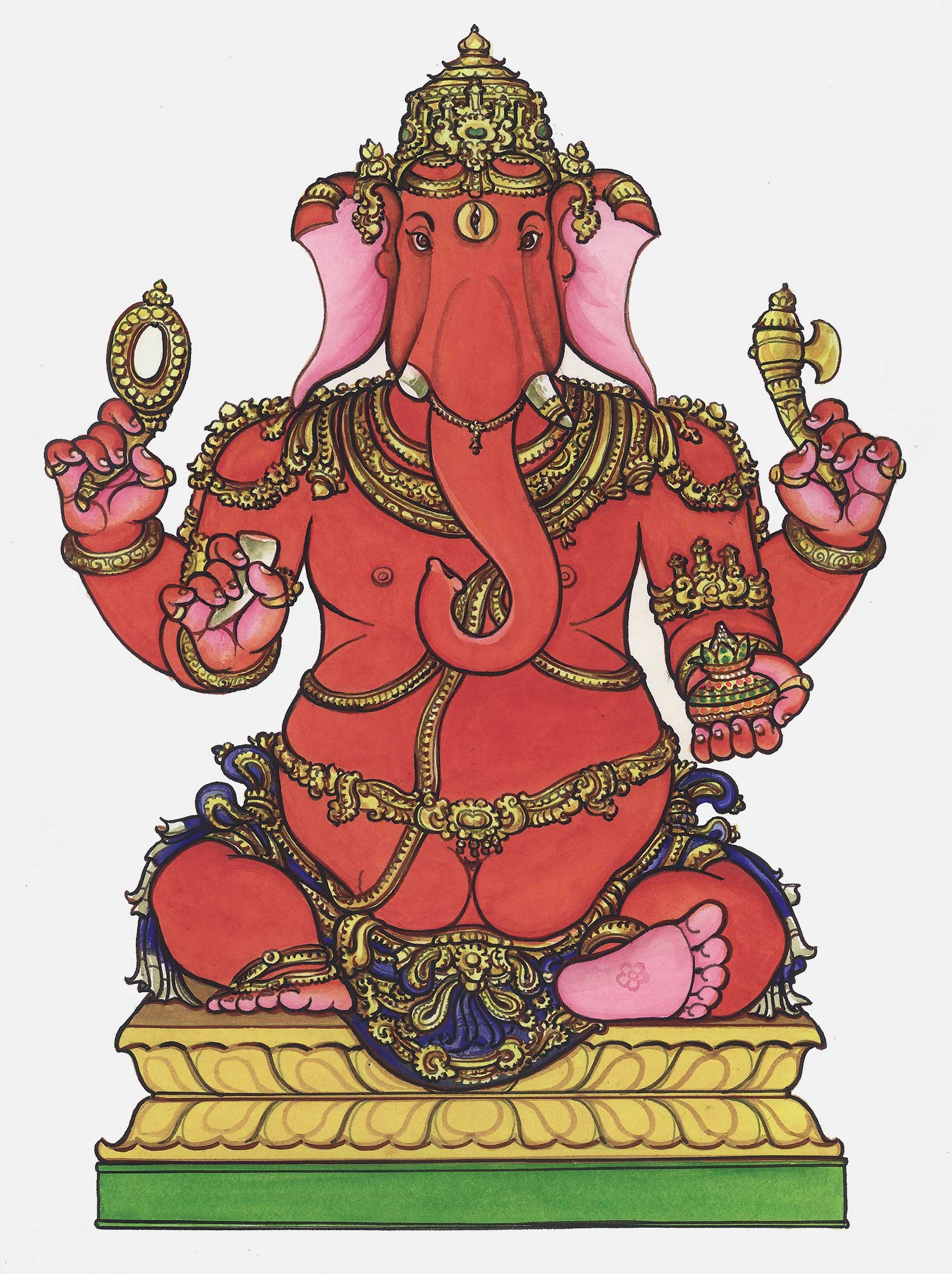 web ready dundhi ganapati ganesha iconograhy