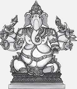 web ready durga ganapati ganesha iconograhy