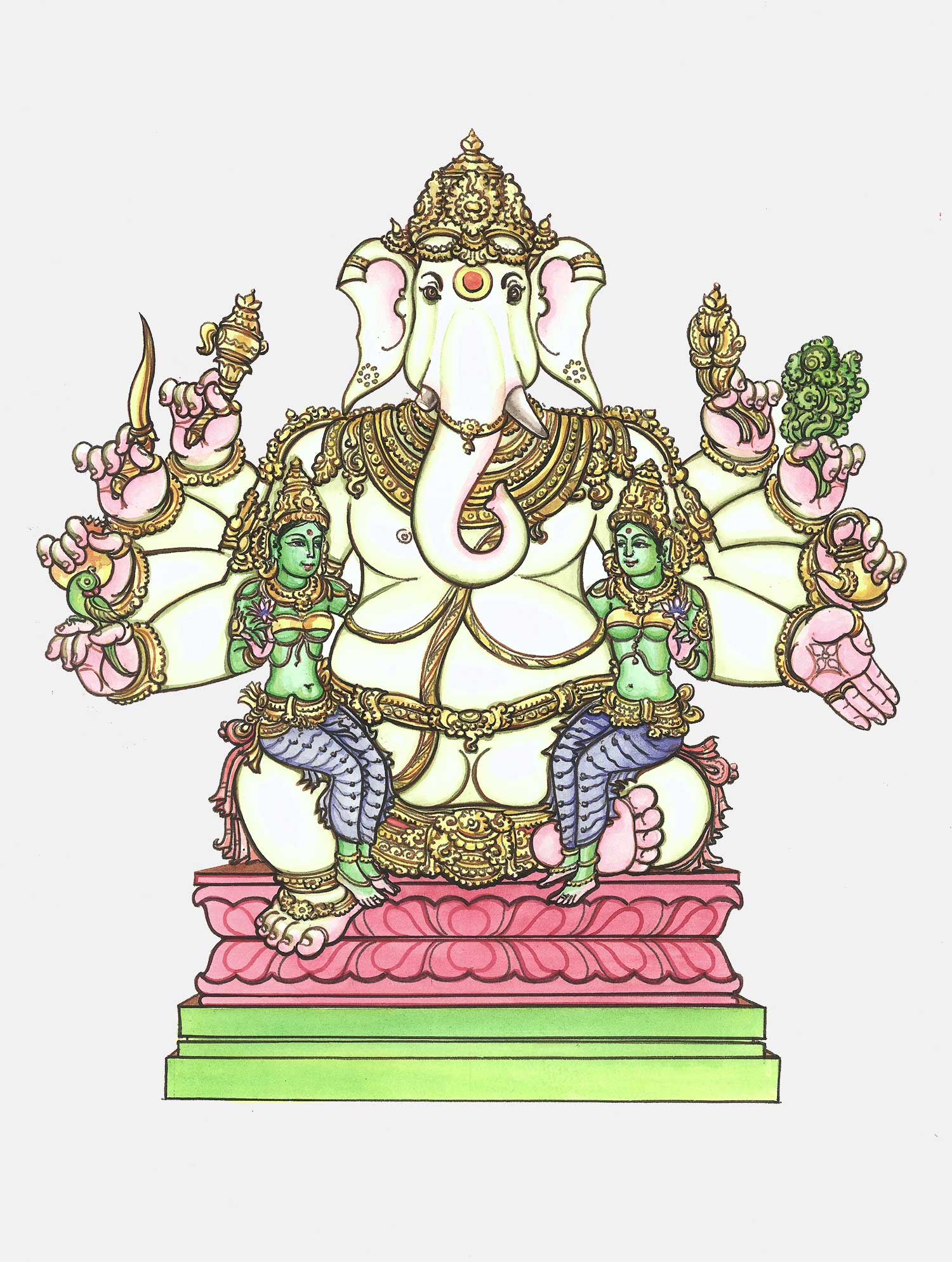 web ready lakshmi ganapati ganesha iconograhy