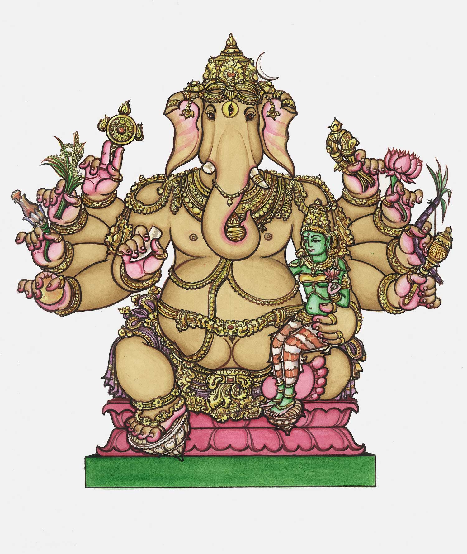 web ready mahaganapati ganesha iconograhy