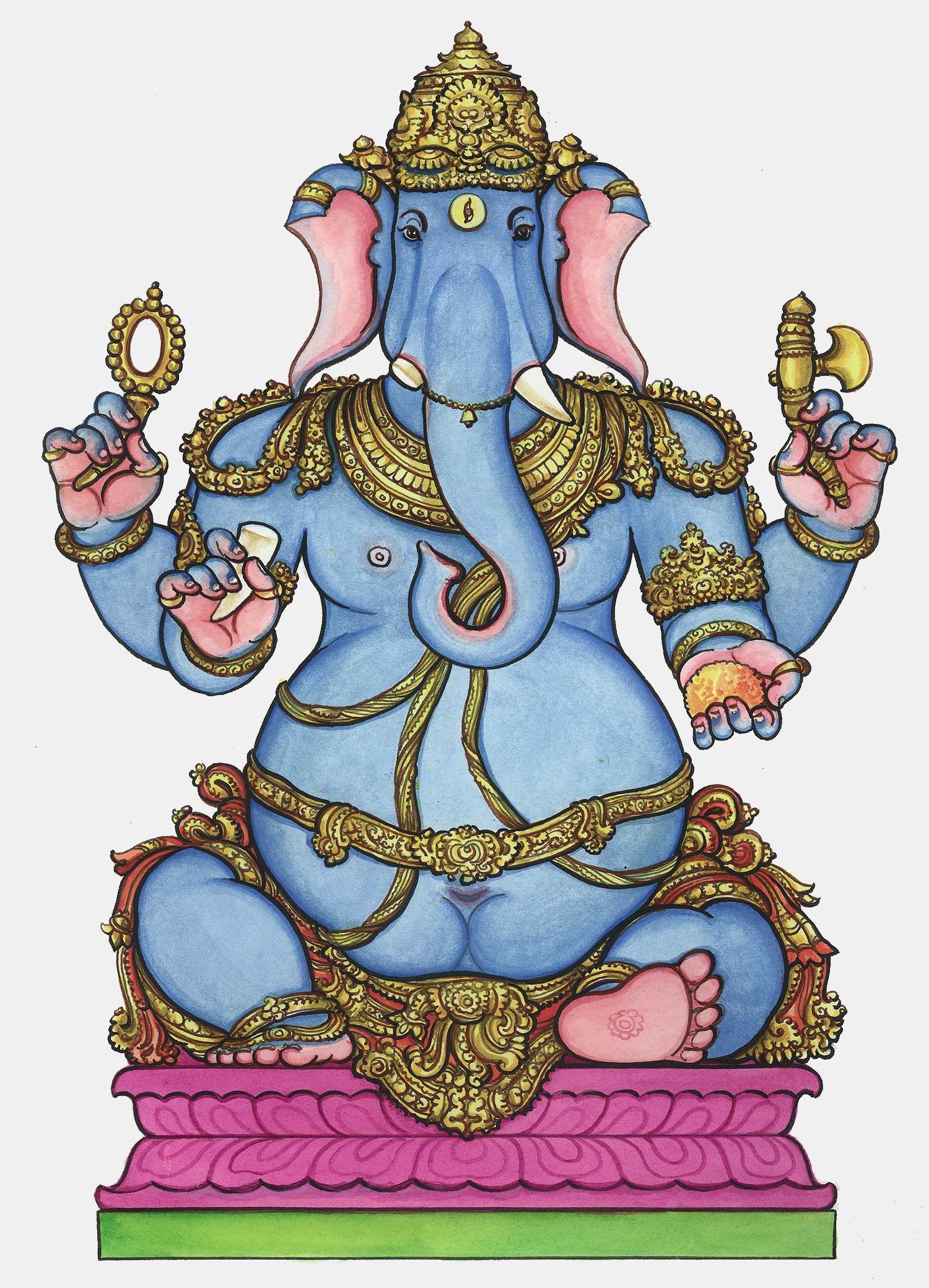 web ready haridra ganapati ganesha iconograhy