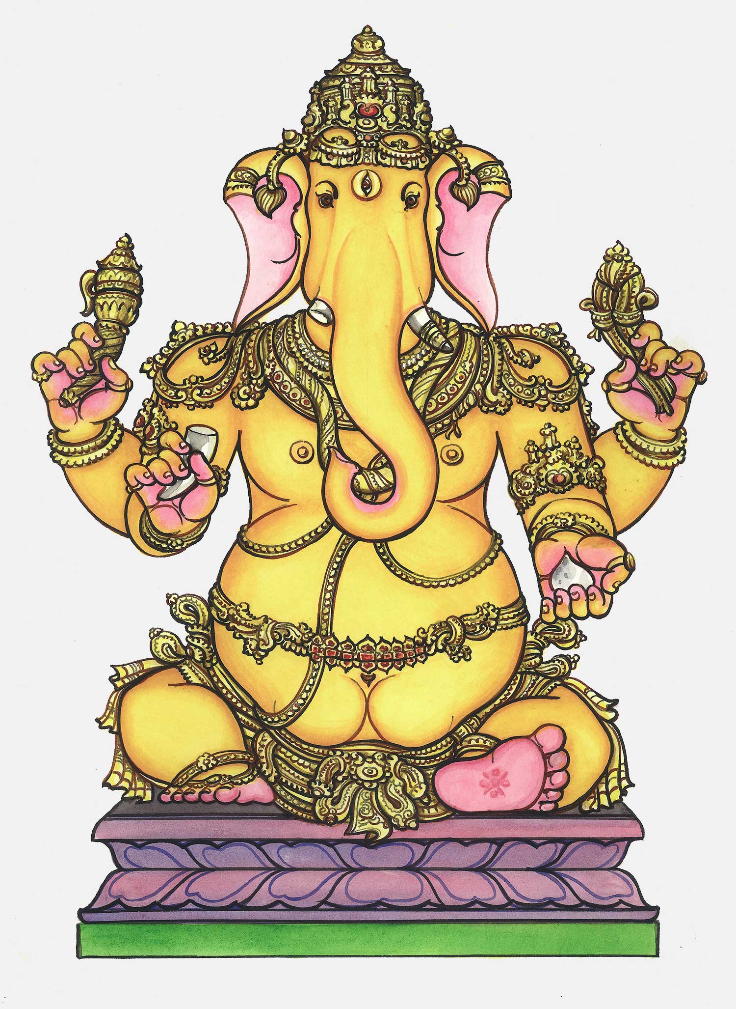 web ready ekdanta ganapati ganesha iconograhy