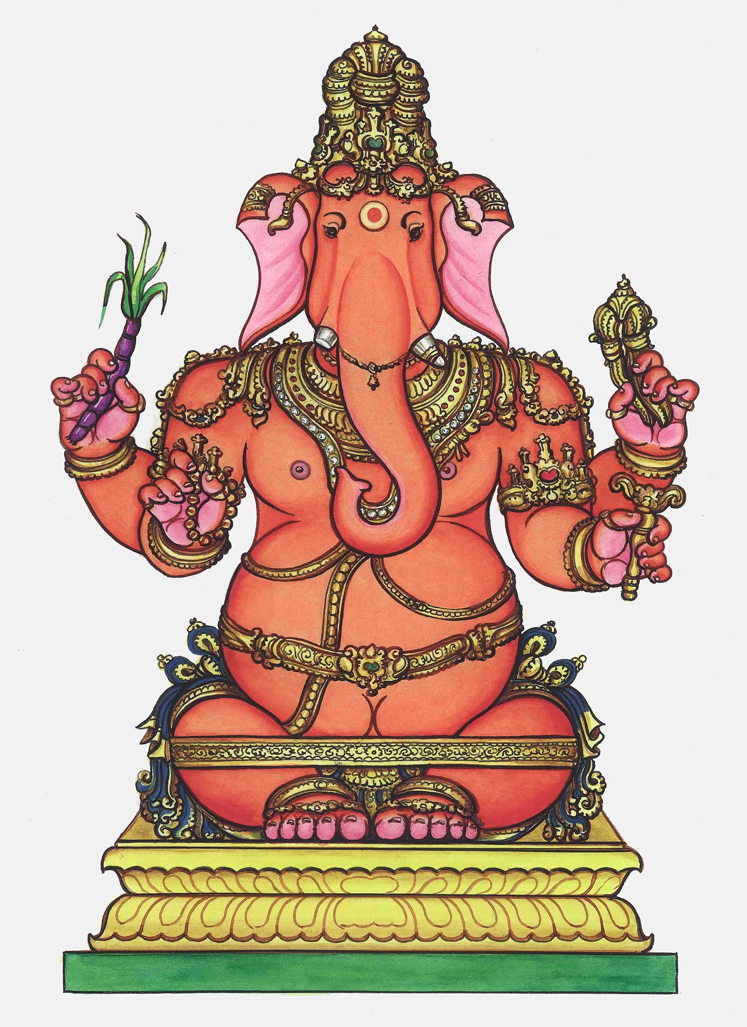 web ready yoga ganapati ganesha iconograhy