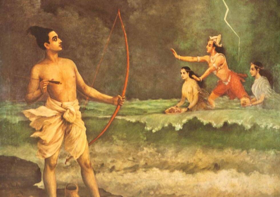 ramas fury ravi varma art print