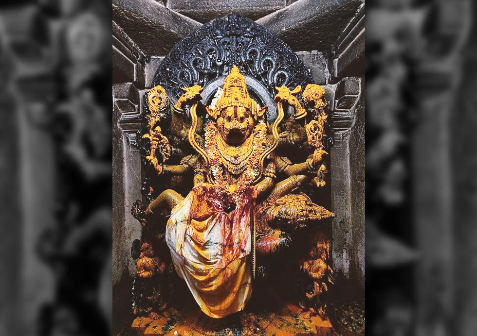 Form and iconography of ugra narasimha