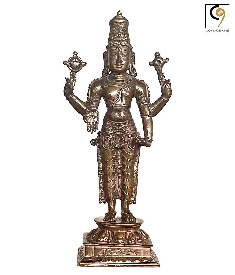 Get this Beautiful Small Bronze Idol of Vishnu as Tirupati Balaji