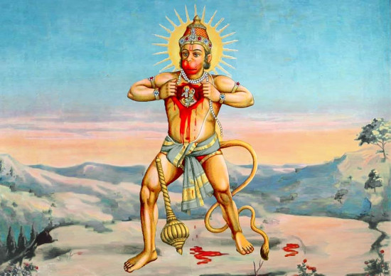 Ram Sita In Hanuman Heart