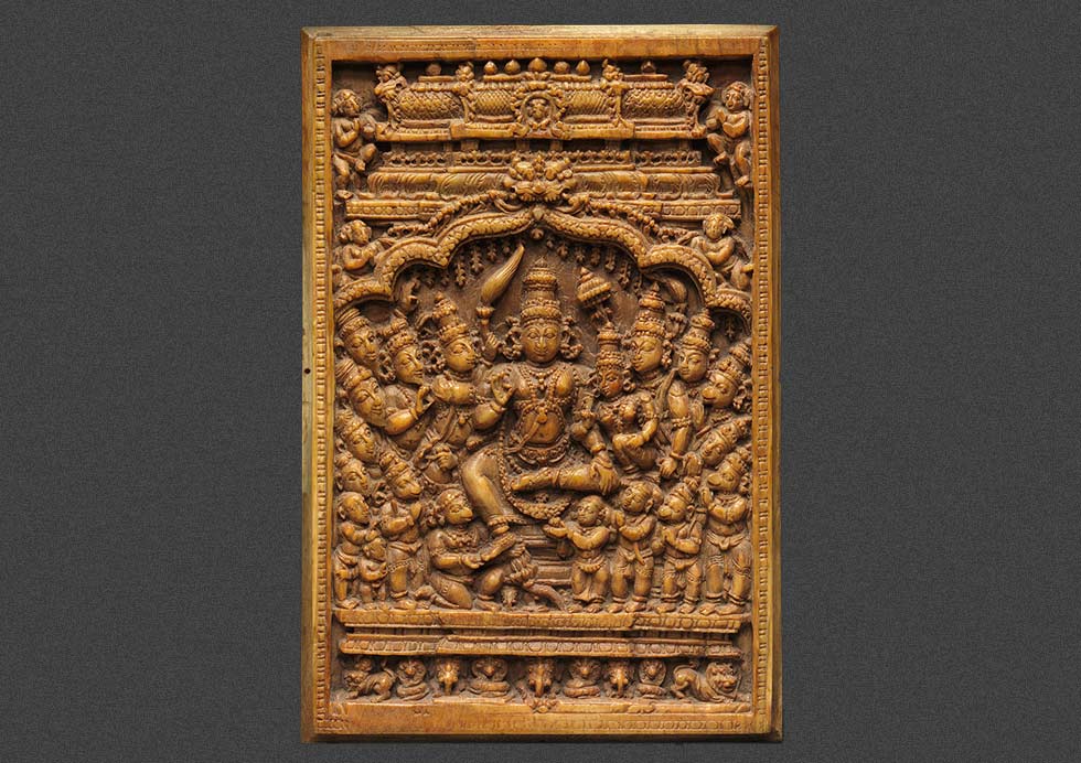 Wooden Narasimha Avatar Panel