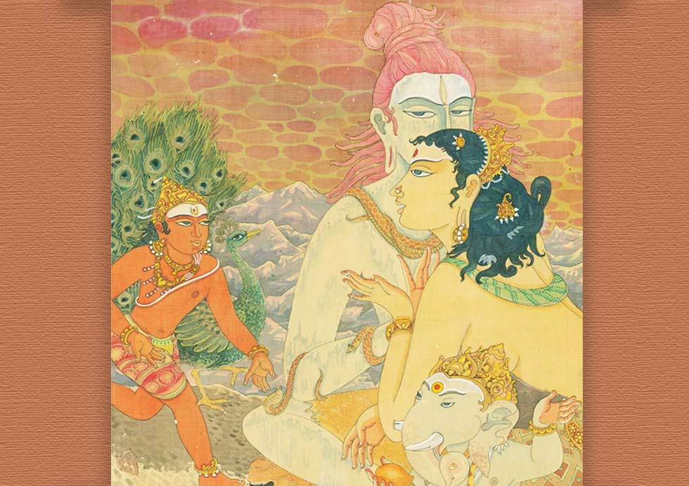 shiv parvati print