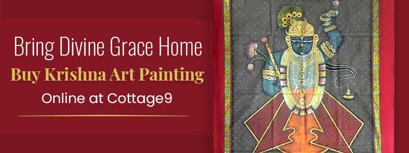 shrinathji of nathdwara in antique style pichhwai painting