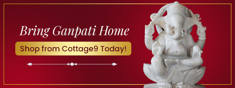 Carved marble ganesha statue