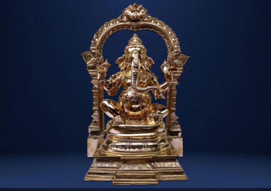 Brass ganesha statue