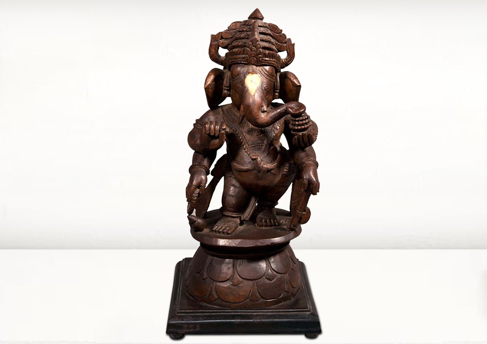 Ganesha wood statue