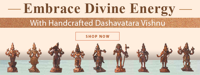 Antique style dashavatara statues of vishnu