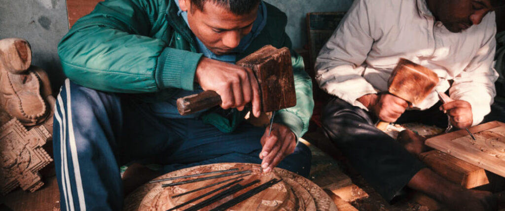 Chip Carving Precision in Wood Sculpting