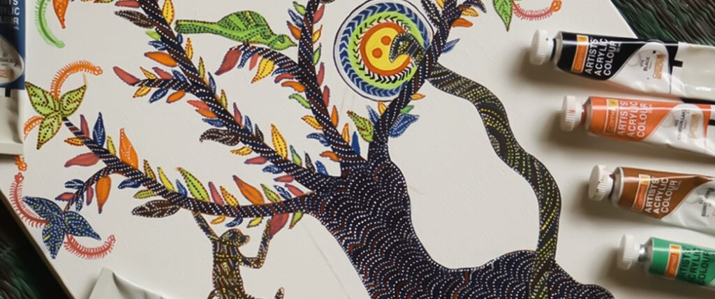Art and technics Gond Art