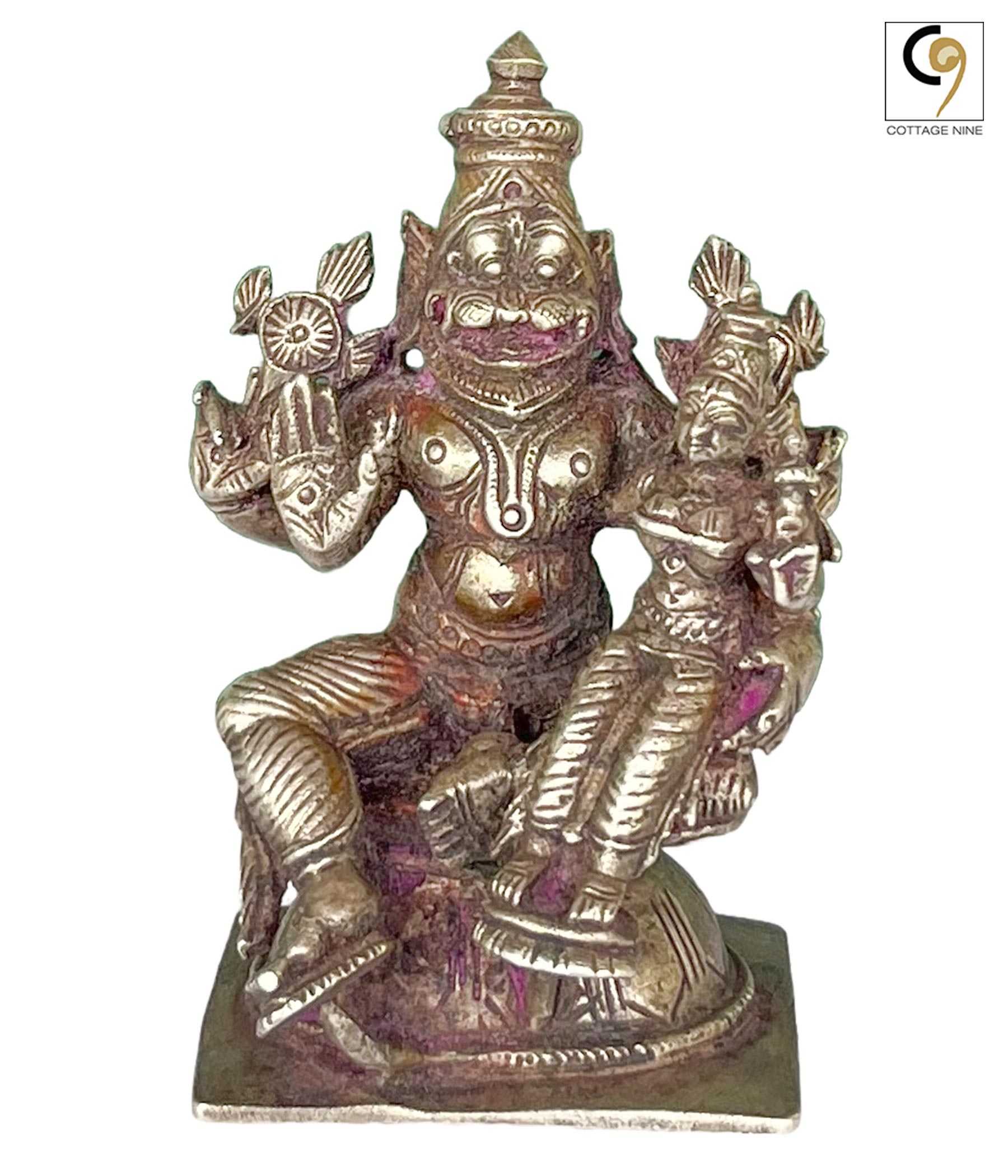 Buy Lakshmi Narasimha Idol In Fine Silver | Cottage9