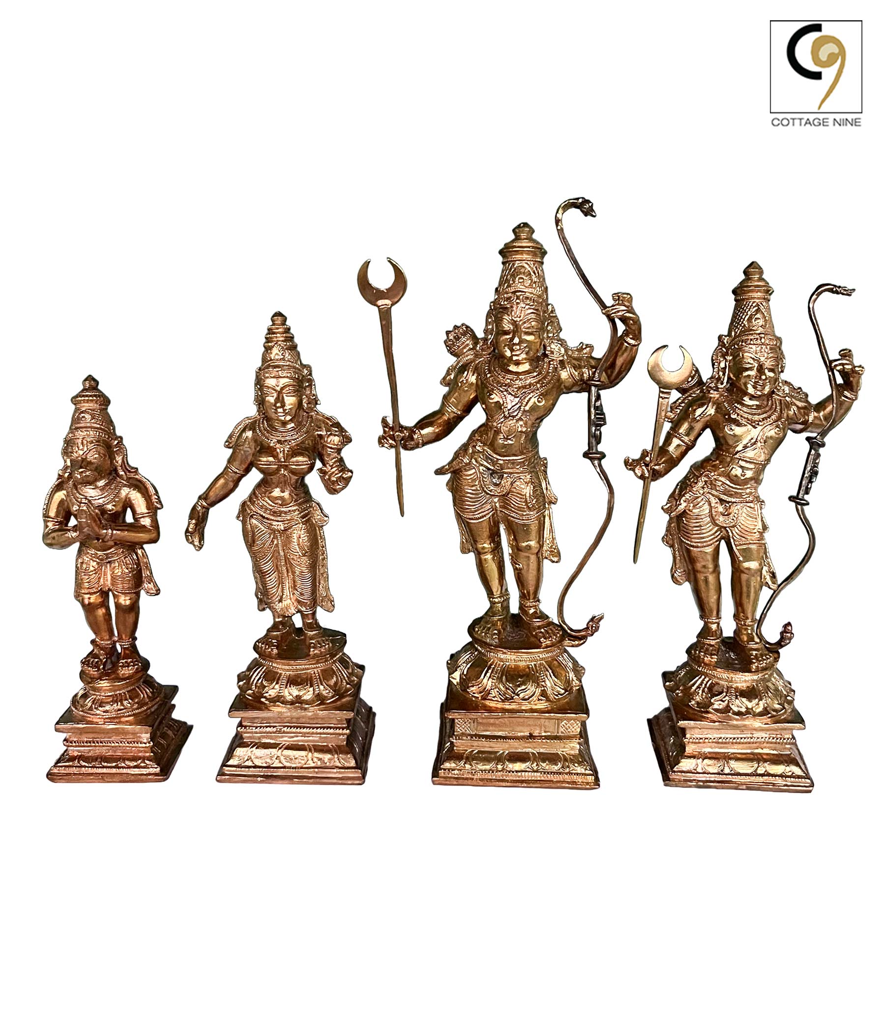Buy Sri Rama Darbar Small Brass Set Online | Cottage9