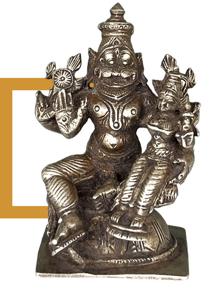 Fine Silver Idol of Lakshmi Narasimha