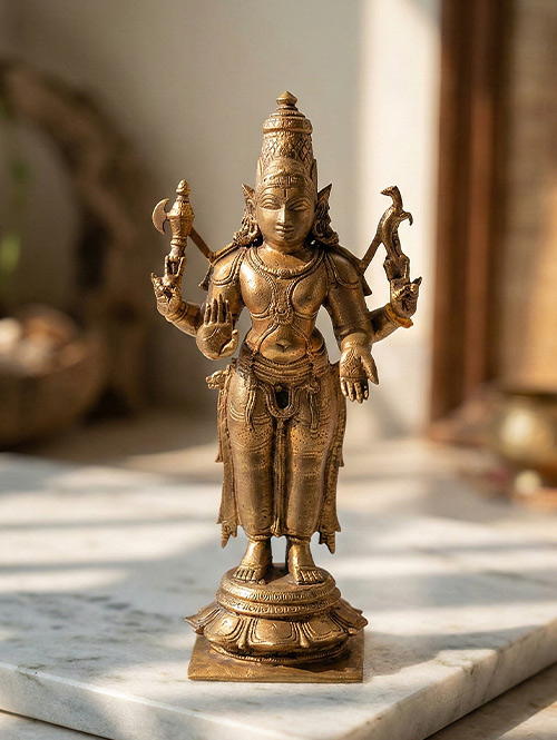 Chandrashekhar Murti Shiva Small Copper Idol