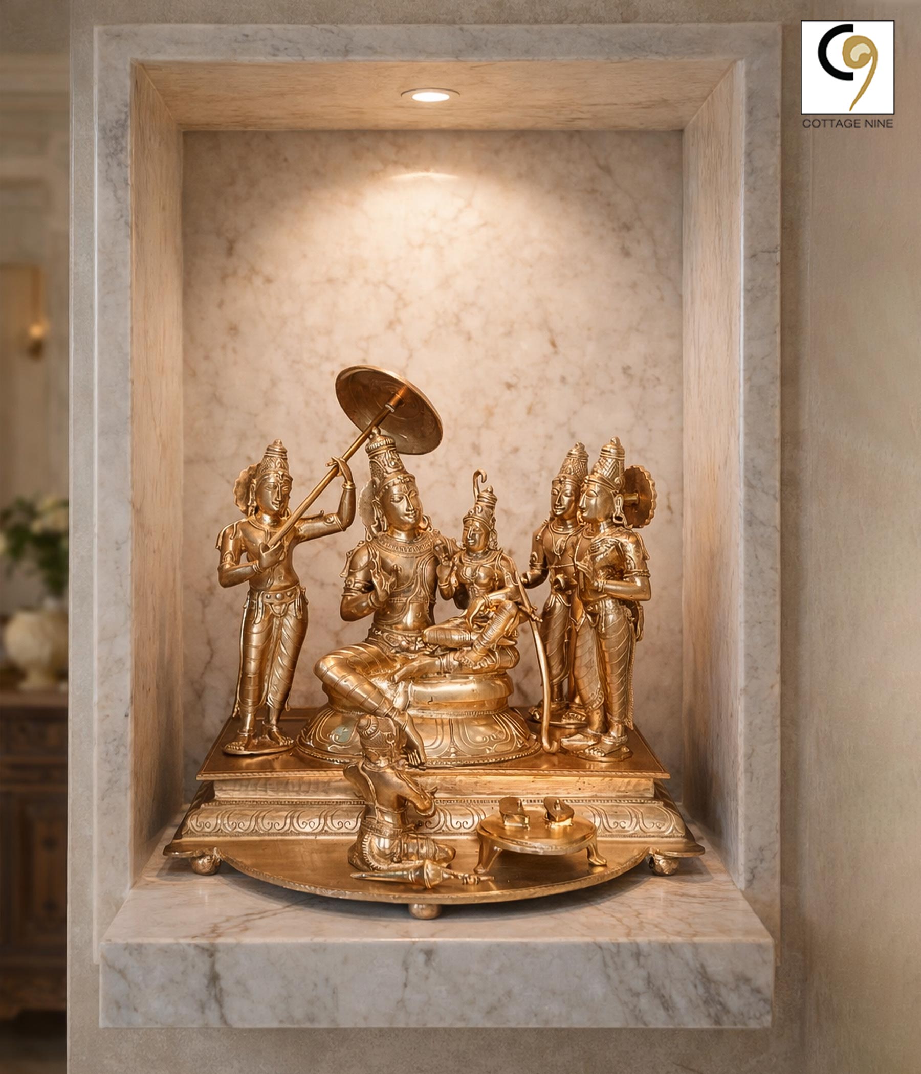 Sri Rama Pattabhishekam Bronze Set of Six Idols | Cottage9.com