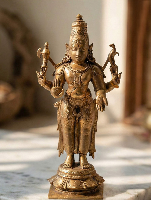 Chandrashekhar Murti Shiva Small Copper Idol