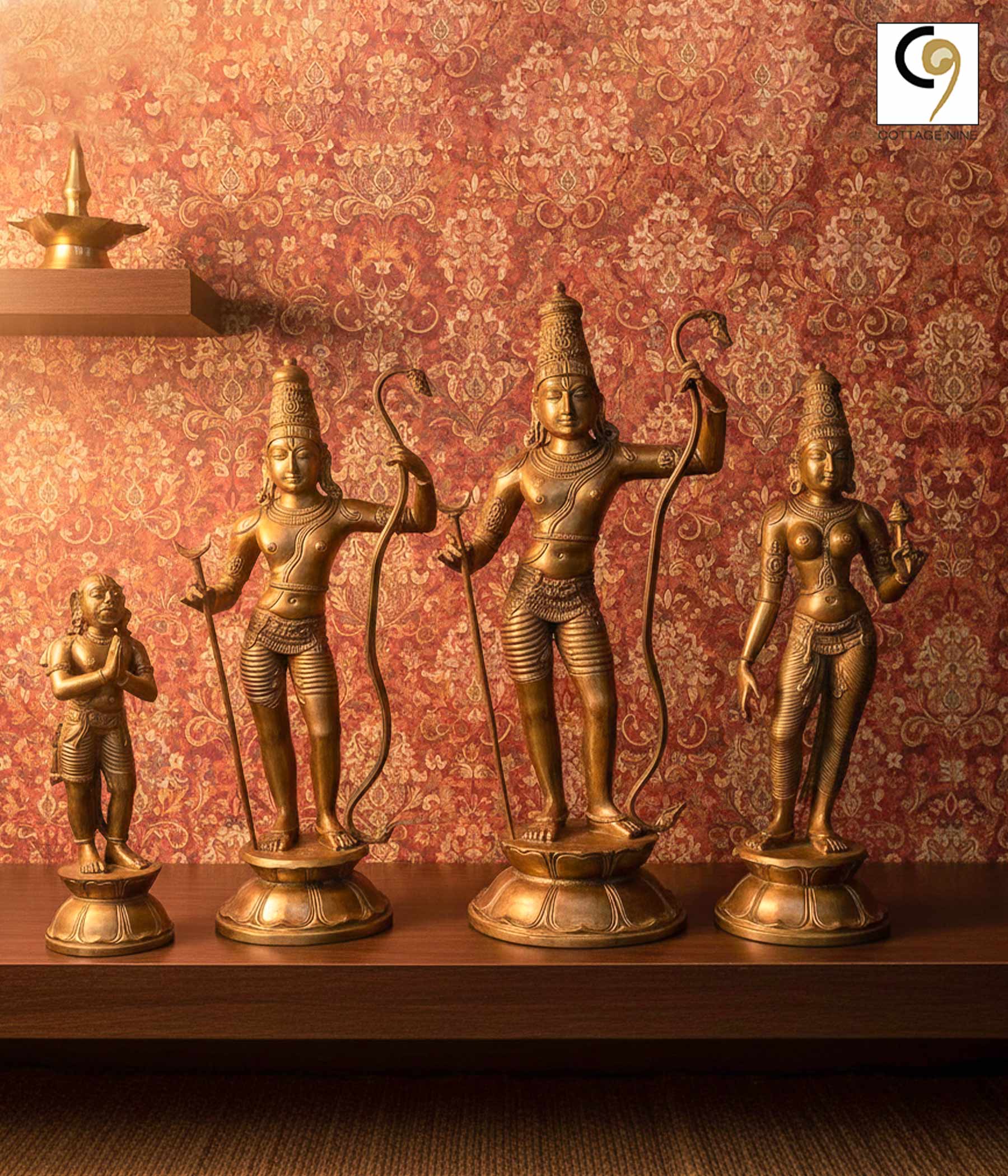 Buy Brass Ram Darbar Set Online | Ram Darbar Idols | Cottage9