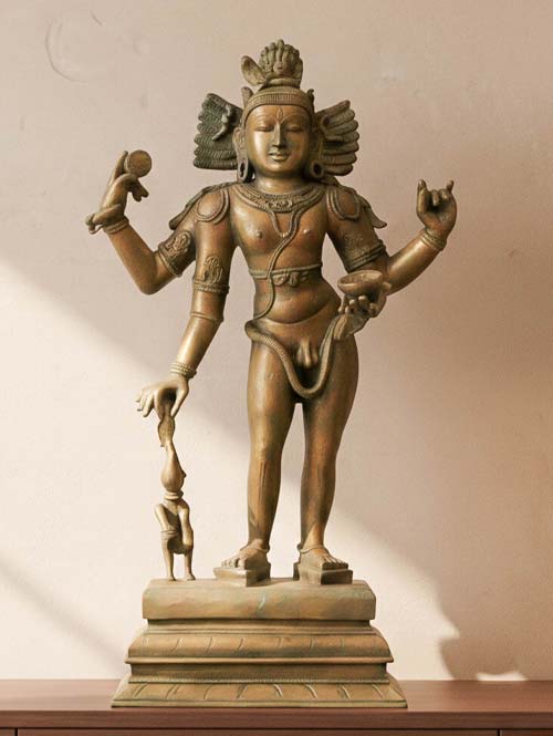 Bhikshatanamurti Shiva Traditional Chola Bronze Statue