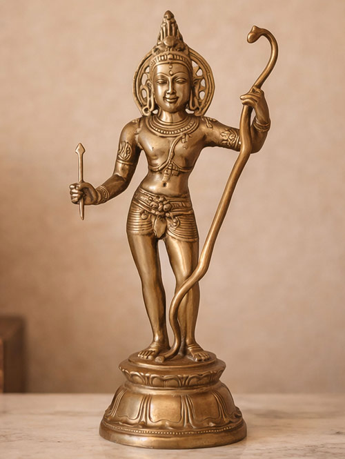 Brass Idol of Sri Rama in the Form of Kodanda Rama