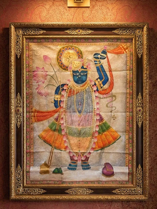 Shrinathji Pichwai Painting - Traditional Form of Srinathji (Krishna)