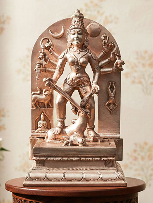 An Exquisite Bronze Idol of Durga as Tulja Bhavani