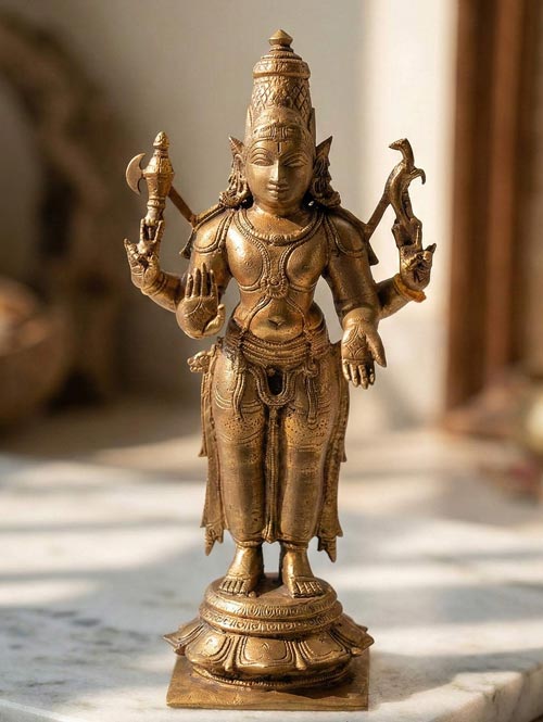 Chandrashekhar Murti Shiva Small Copper Idol