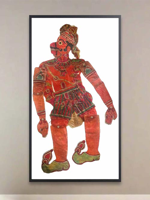 80-year Old Leather Puppet of Sri Hanuman from Andhra Pradesh