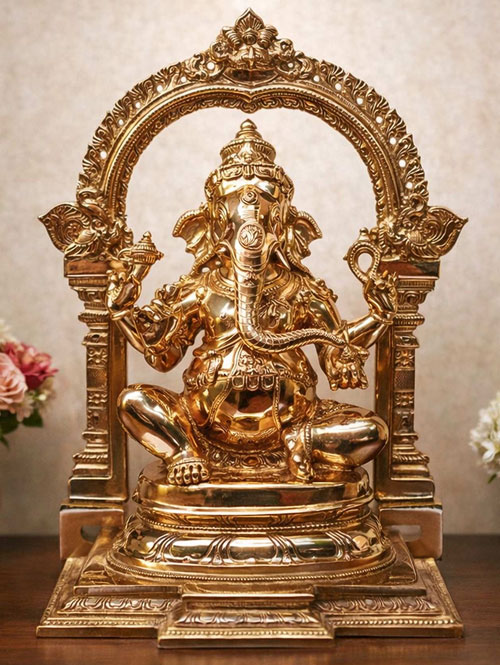 Ganesha Chola Bronze Statue