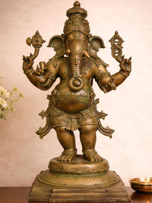 Standing Ganesha Bronze Statue