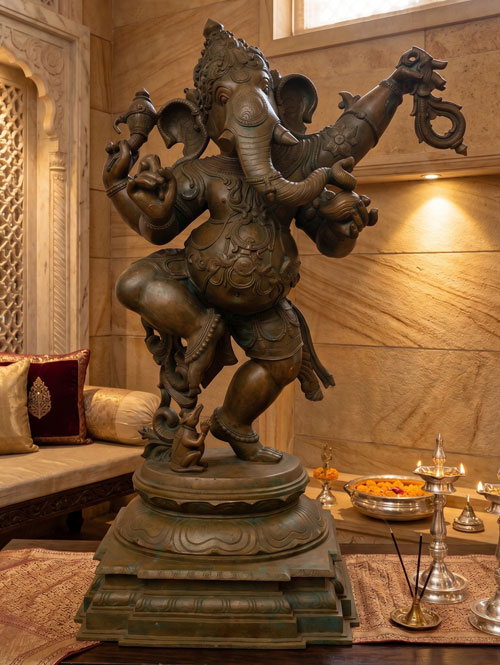 Bronze Nritta Ganapati (Dancing Ganesha) Statue