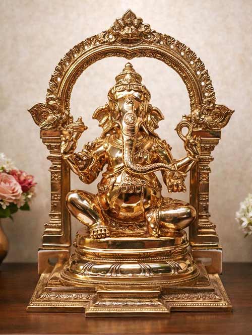 Ganesha Chola Bronze Statue