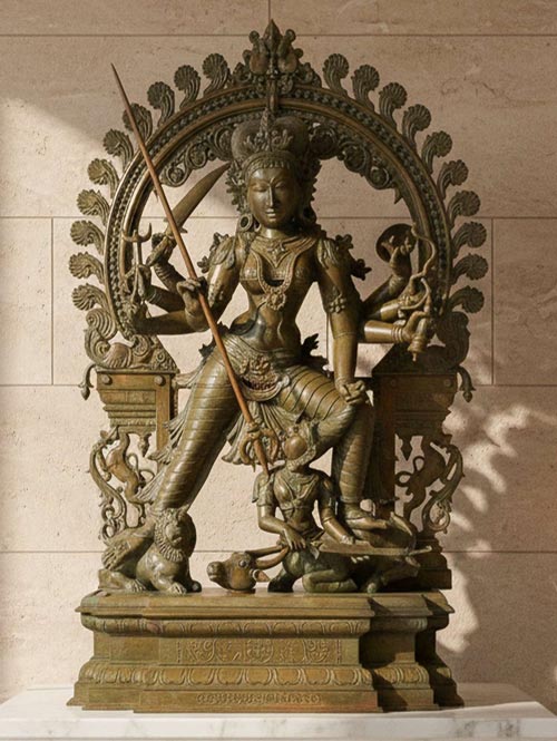 Devi Mahishasura Mardini Bronze Masterpiece Statue