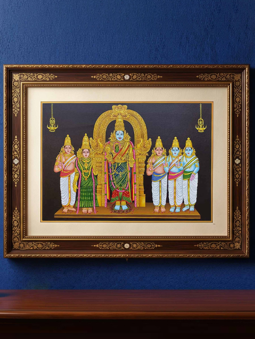 Oleograph of Lord Krishna from Parthasarathy Temple