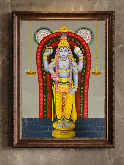 Shrinathji Pichwai Painting - Traditional Form of Srinathji (Krishna)