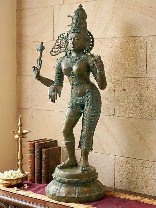 Bronze Statue of Ardhanarishvara Form of Shiva