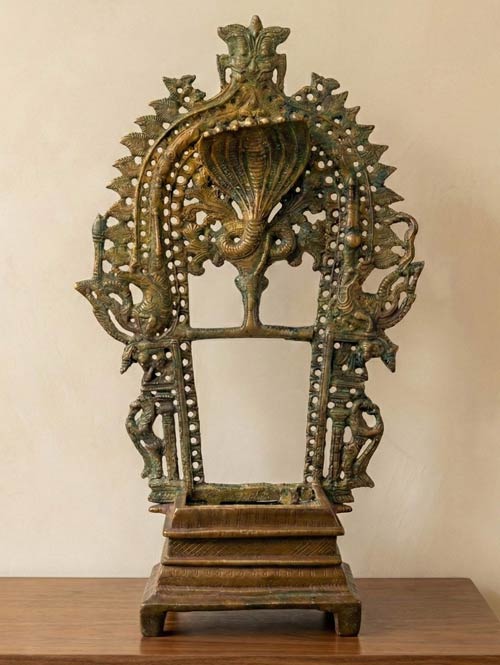 Vintage Bronze Prabhavali with Peetham